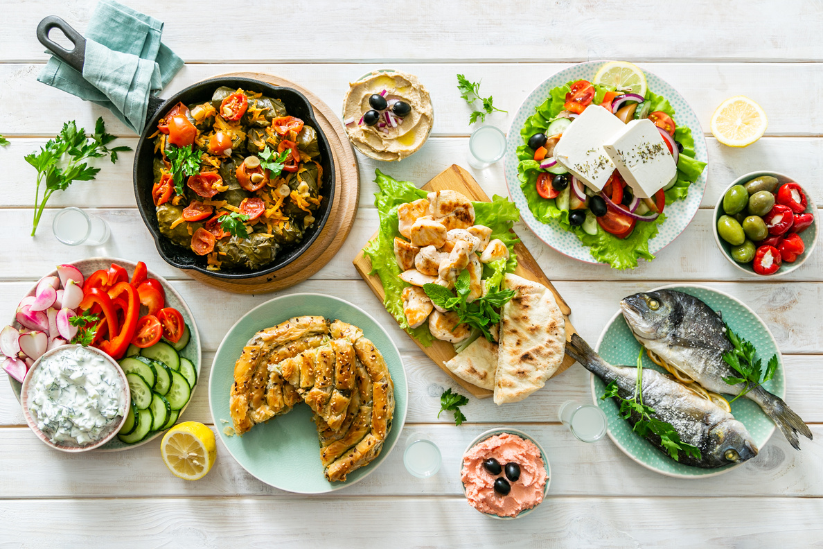 Selection of Traditional Greek Food